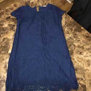 navy blue lacy dress